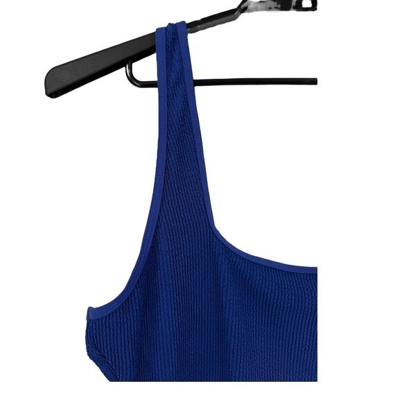 Good American bathing suit Square Neck One Piece Swimsuit blue size 4XL 5XL - Picture 2 of 5